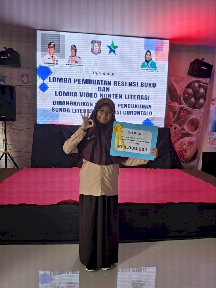 Siswa MTsN 1 Kota Gorontalo Raih Top 4 dalam Lomba Video Konten Literasi 2025